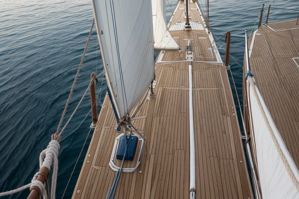 Navigation mit Zirkel und Kursdreieck auf einer Seekarte der Elbe