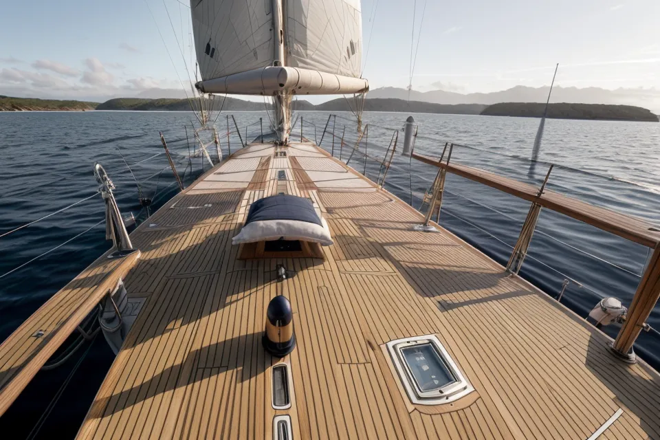 Fahrt mit einem Sportboot auf einem Binnengewässer wie der Müritz